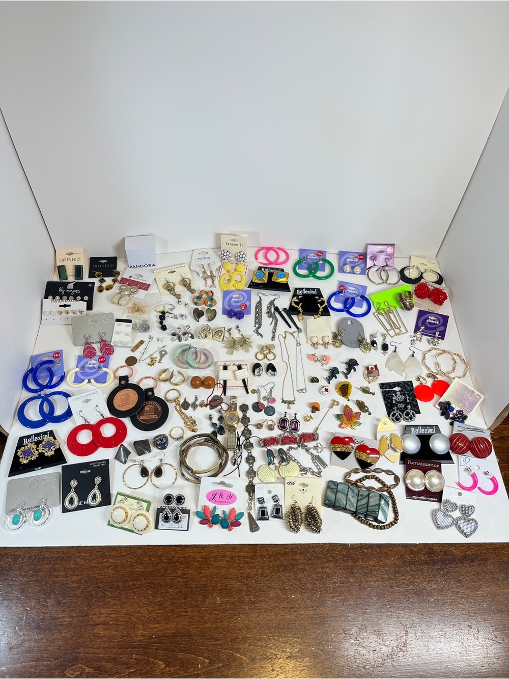 HUGE Estate Costume Jewelry Lot Earrings Pendant Ring Brooch Necklace Watch Vtg